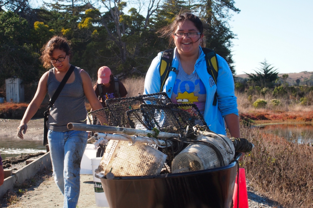 Teen participants in the WATCH program take part in field research studies