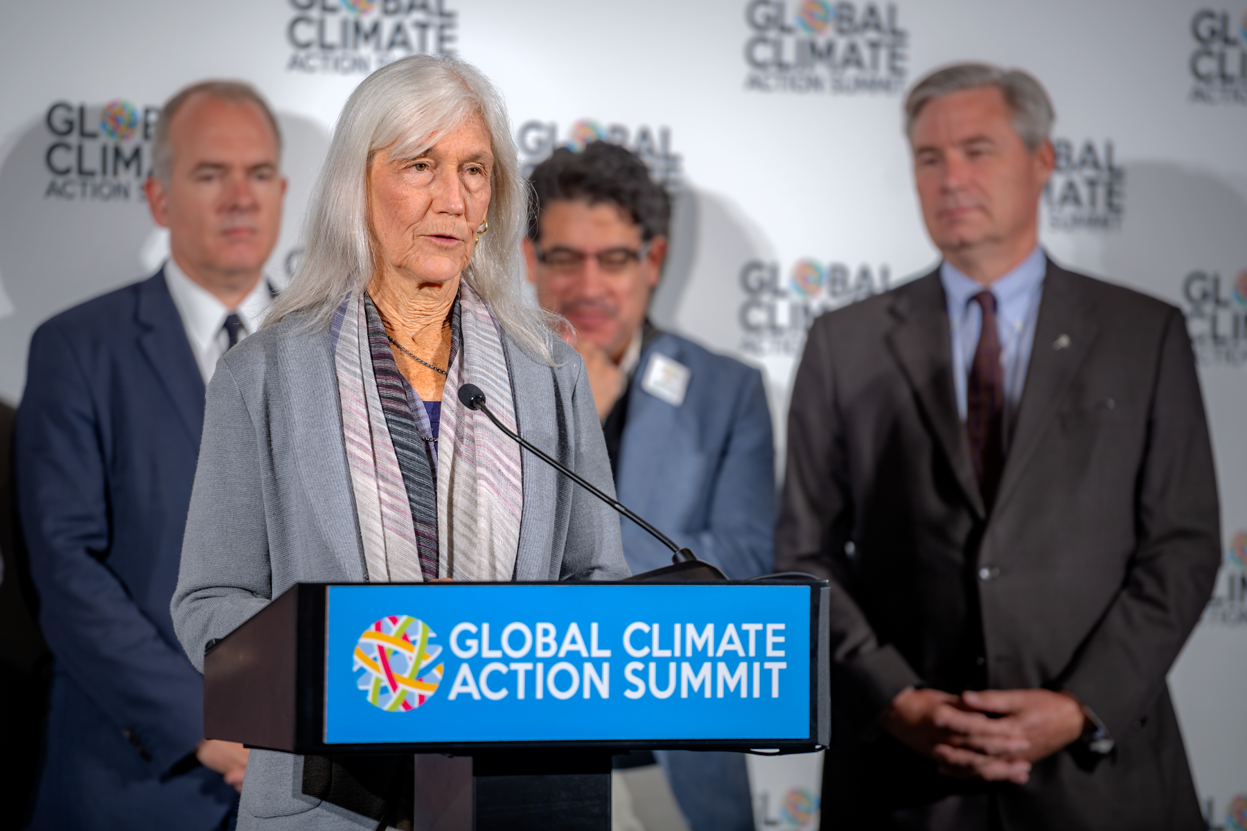 Julie Packard, Executive Director of the Monterey Bay Aquarium, speaking at the 2018 Global Climate Action Summit