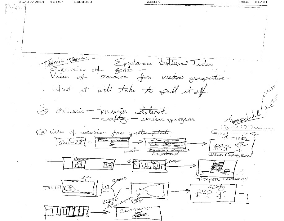 A sketch of an Underwater Explorers story board